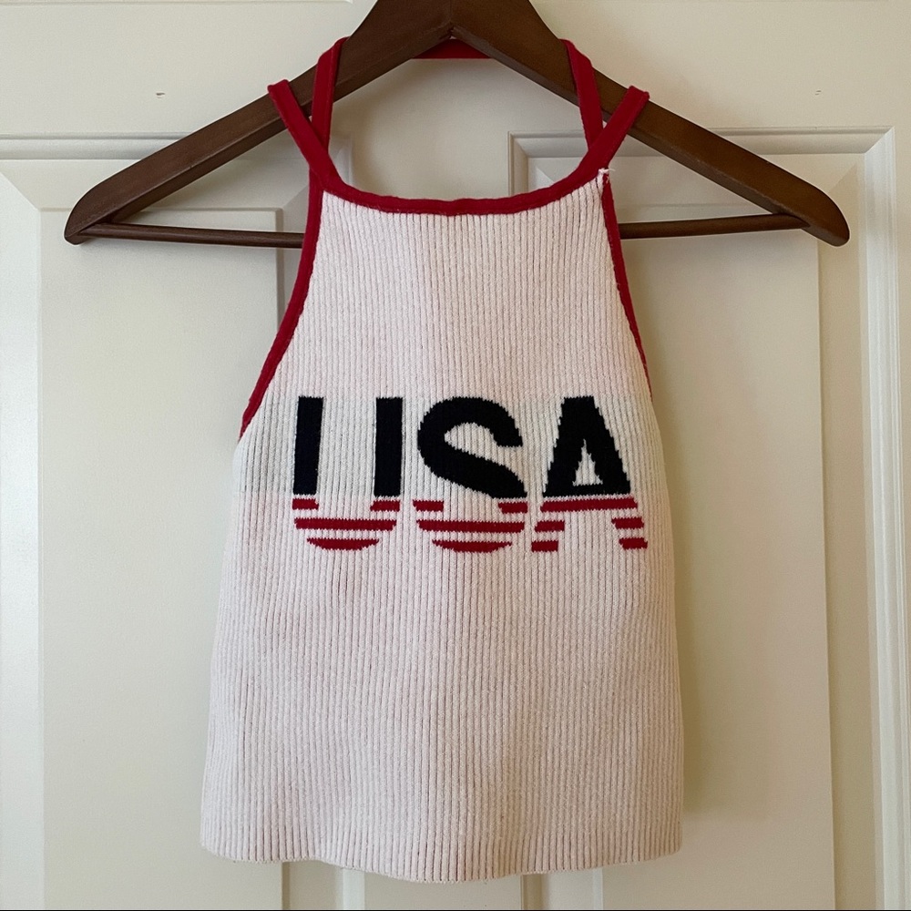 Hollister USA Cross Back Tank Top